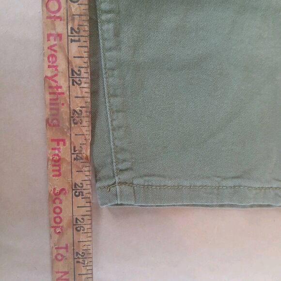 Womens 20W Jeans Medium Green High Rise Skinny Leg Denim Pants - Picture 10 of 16